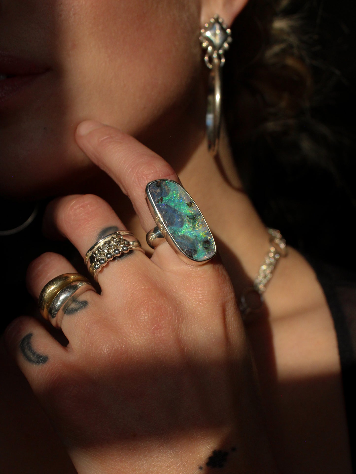 Boulder Opal Ring