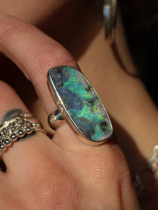 Boulder Opal Ring