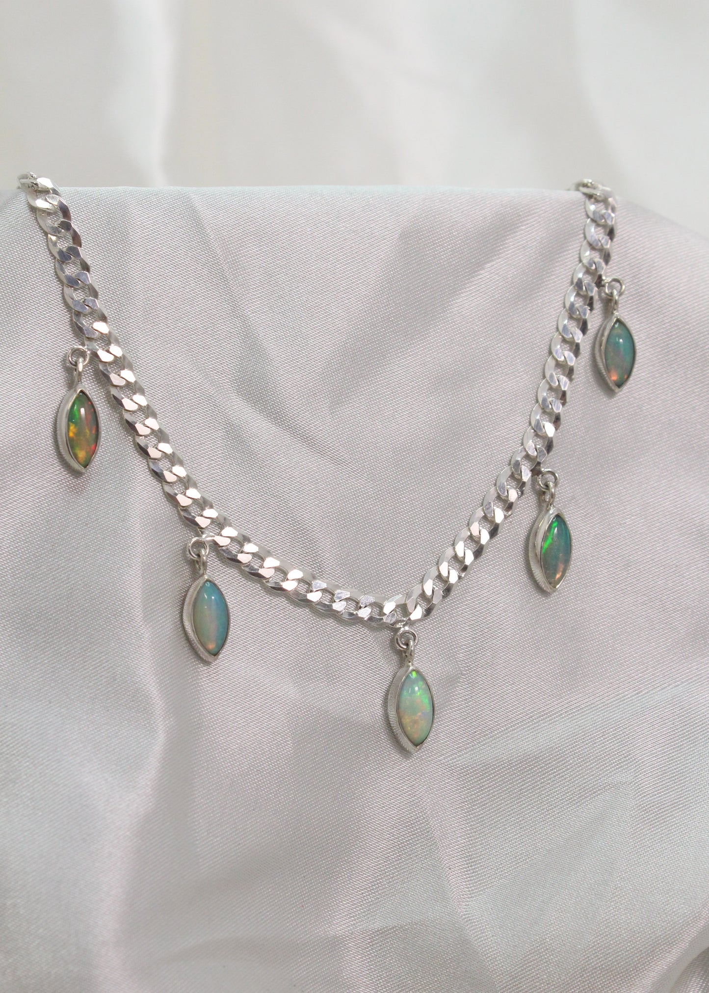 Opal Droplet Necklace