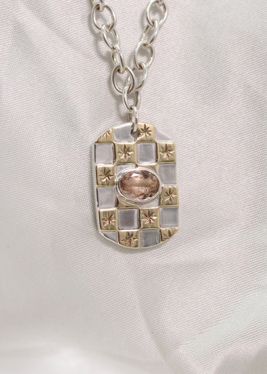 Mini Dog Tag (Pink Tourmaline)