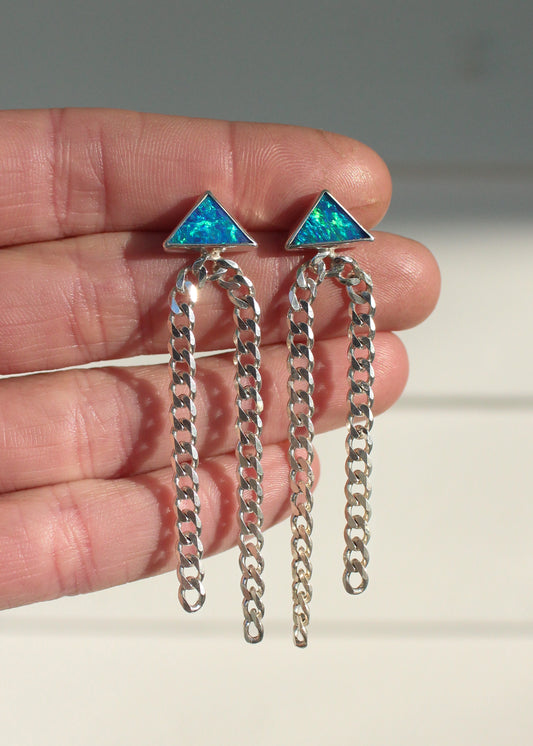 Andamooka Opal Earrings